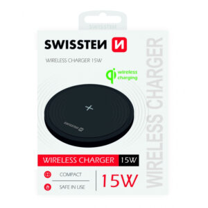 Carregador Swissten Wireless Qi 15W Preto