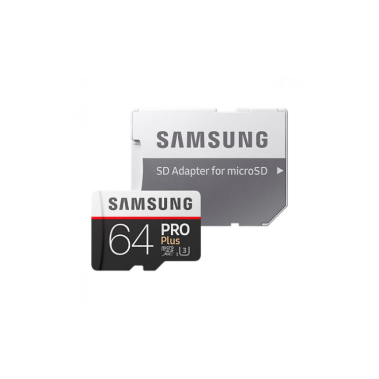 Cartão de memória Samsung 64GB Micro SDXC Pro+ Class 10 U3 + Adaptador SD