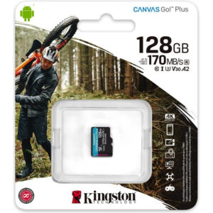 Cartão de memória Kingston Canvas Go Plus 128GB MicroSD