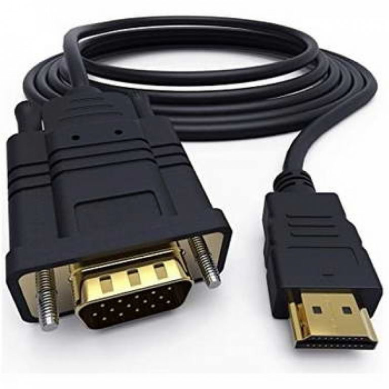 Cabo Adaptador Ntech Cabo Conversor HDMI-A(M) para VGA(M) 1.8M - Preto