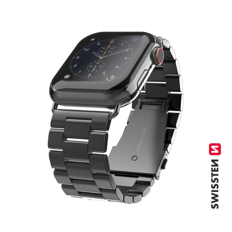 Bracelete Swissten Metal para Apple Watch 42-44mm Preto