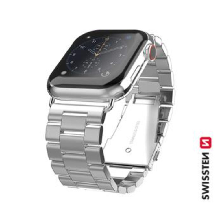 Bracelete Swissten em metal para Apple Watch 38-40mm Prateado
