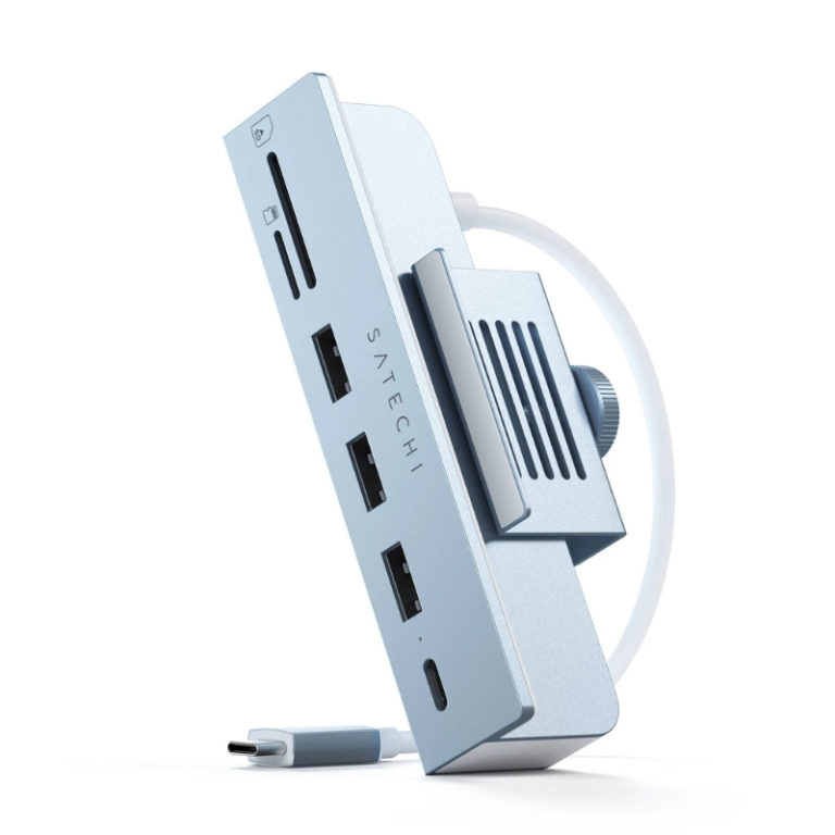 HUB Satechi USB-C Clamp Hub para iMac 2021 24 Azul