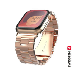 Bracelete Swissten em metal para Apple Watch 38-40mm rosa