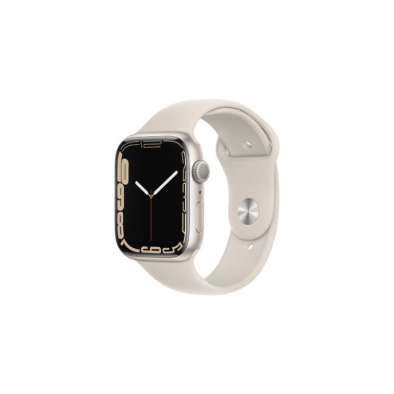 Smartwatch Apple Watch Series 7 GPS 45mm Alumínio Luz das estrelas + Bracelete Desportiva Luz das estrelas