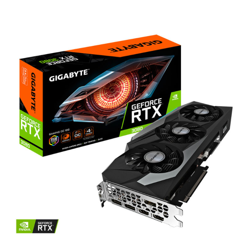 Placa Gráfica Gigabyte GeForce RTX 3080 Gaming 10GB GDDR6X OC Edition (rev. 2.0) LHR