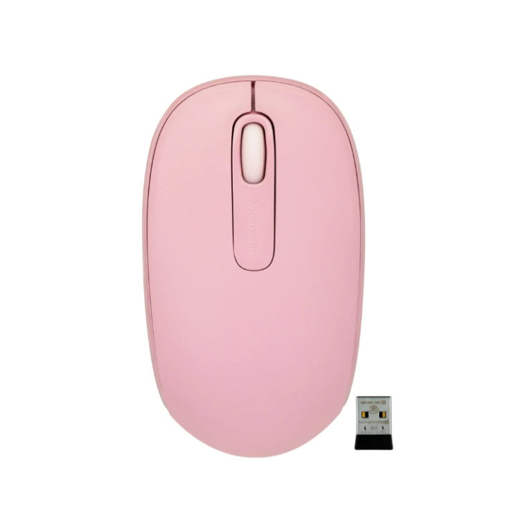 Rato Ótico Microsoft Mobile Mouse 1850 Wireless 1000DPI Rosa Claro