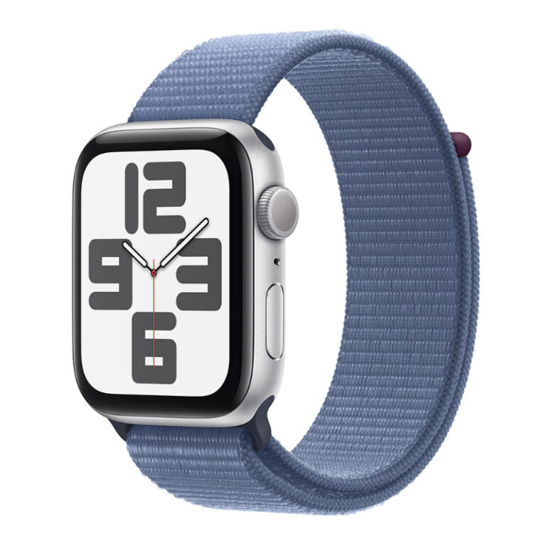Apple Watch SE (2023) GPS 44mm Alumínio Prateado c/ Loop Desportiva Azul Inverno