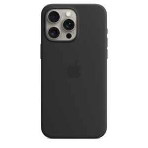 Capa Silicone Apple iPhone 15 Pro Max com MagSafe Preta