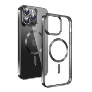 Capa Swissten - Jelly MagStick Metallic iPhone 15 transparente