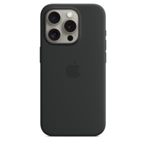 Capa Silicone Apple iPhone 15 Pro com MagSafe Preta